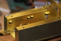 Etched tabs prior to packing pieces.