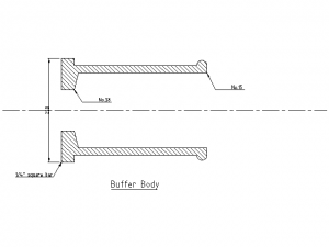 Buffer body dimensions