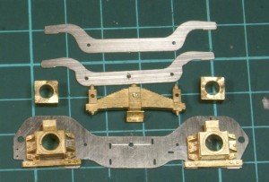 Rear bogie components