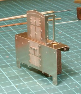 Cab back plate folded up