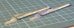 Stanchions soldered up.