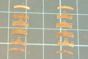 Parts for the brake shoes.