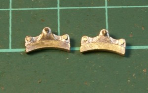 Completed brake shoes.