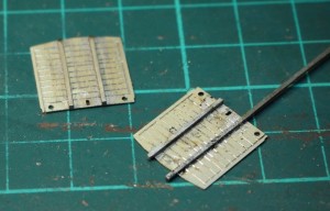 End stanchions from nickel-silver strip.