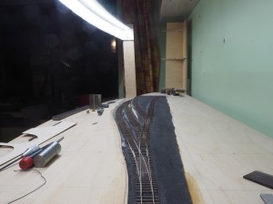 Track glued down and complete