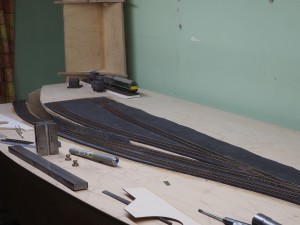 Track glued down and complete