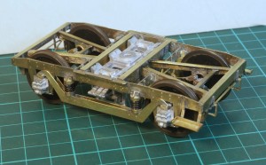 Near complete bogie with wheels fitted.