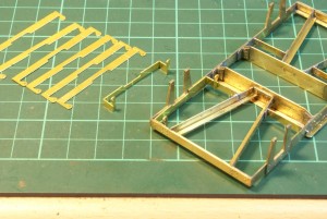 Brake hanger units folded up 